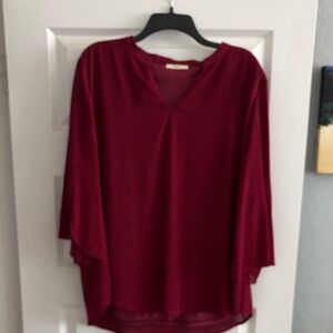 Chic Burgundy Women's Blouse